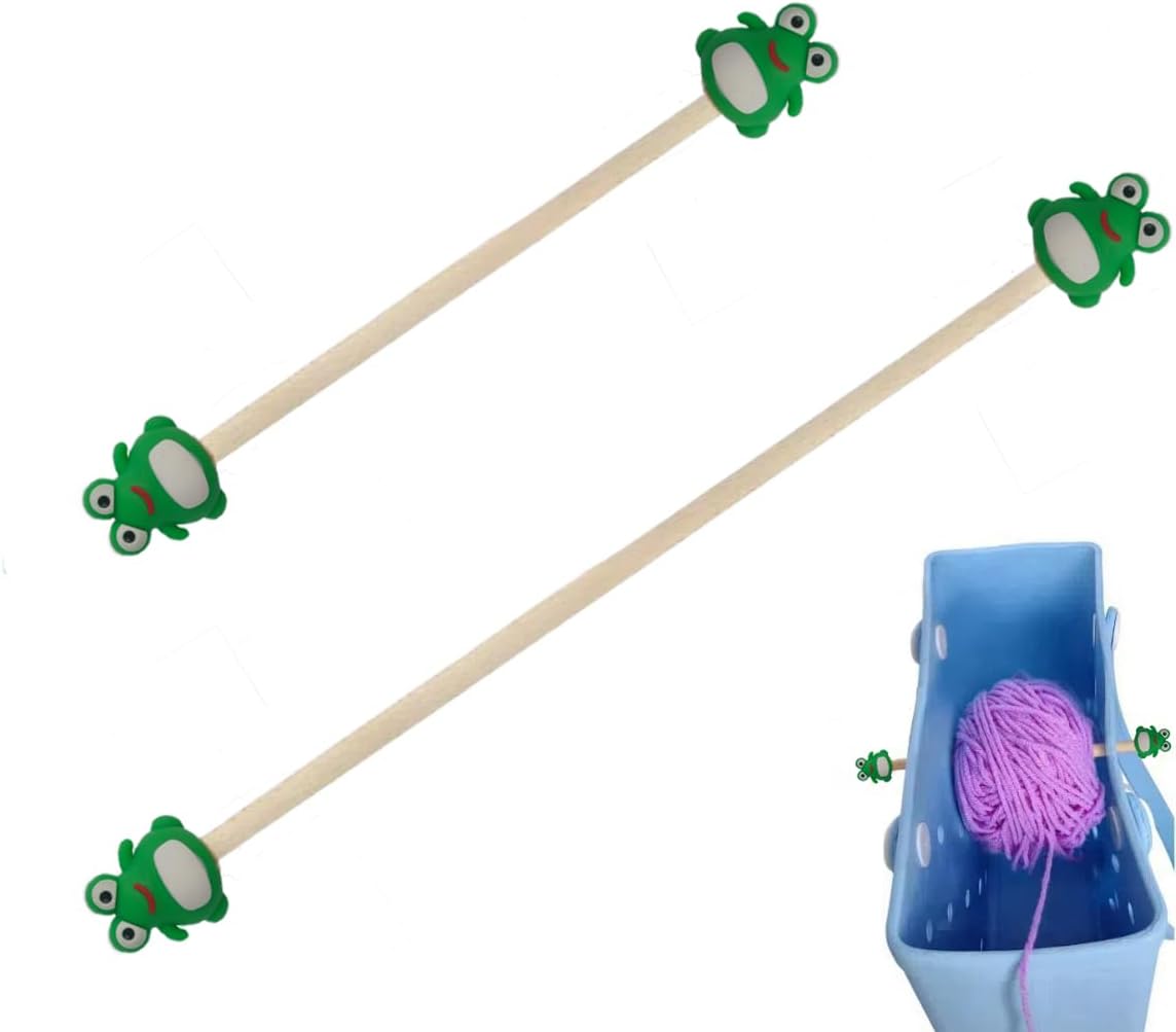 Cartoon Frog Yarn Guide Rod – Knitting & Crochet Tension Stick, Cute Thread Tension Tool in Multiple Sizes