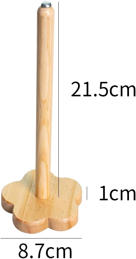 Wooden Flower Yarn Holder Stand – Rotating Crochet Yarn Organizer for Knitting and Crafting