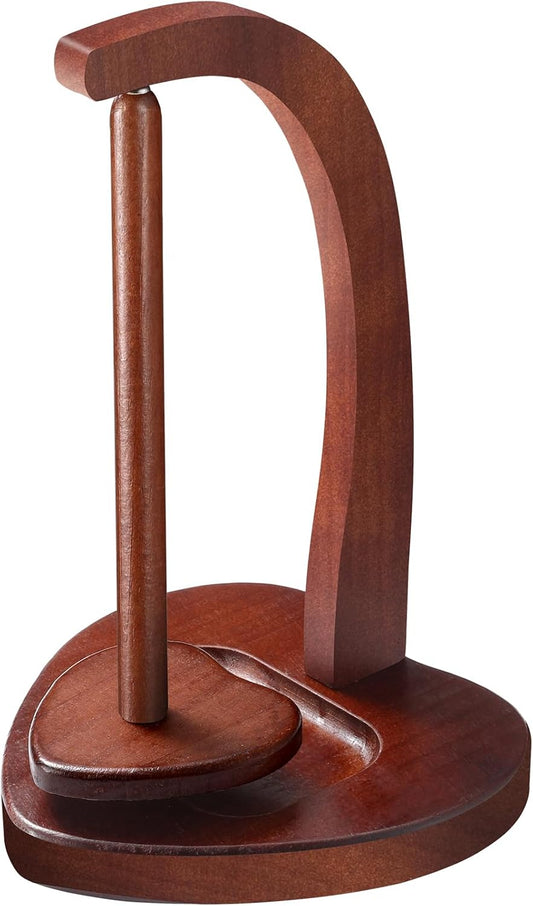 Wooden Yarn Holder with 360° Rotation – Spinning Yarn Stand for Crochet & Knitting, Solid Wood Wool Dispenser (Approx. 11” Tall)