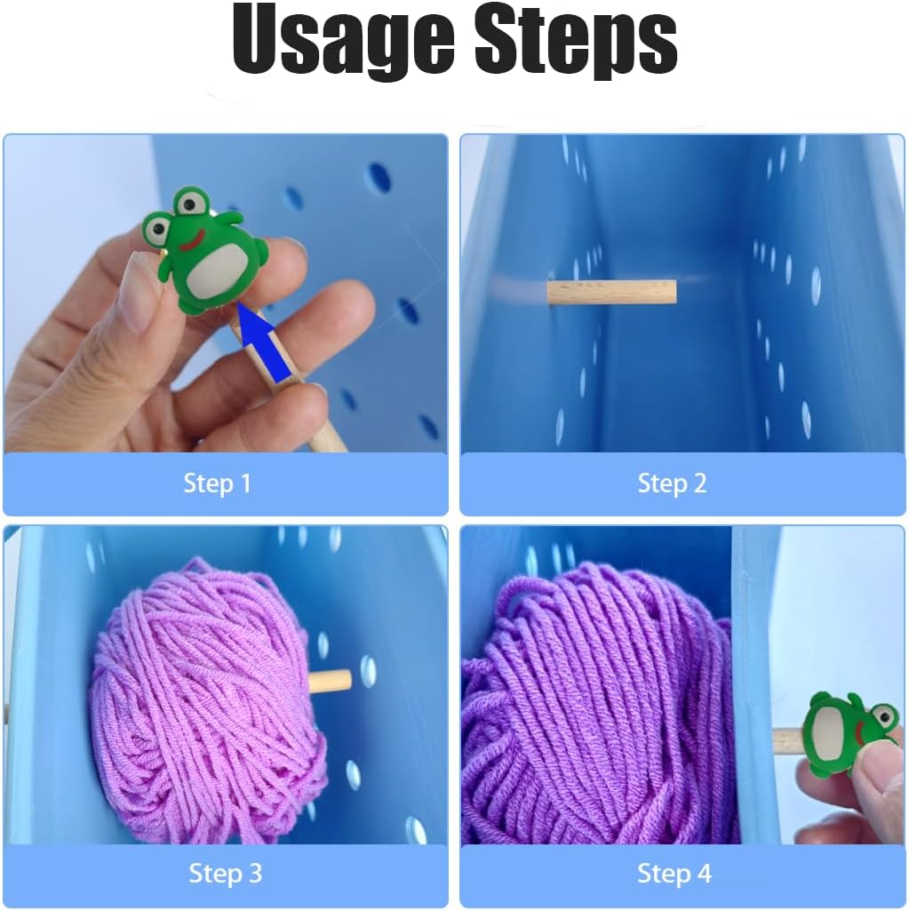 Cartoon Frog Yarn Guide Rod – Knitting & Crochet Tension Stick, Cute Thread Tension Tool in Multiple Sizes