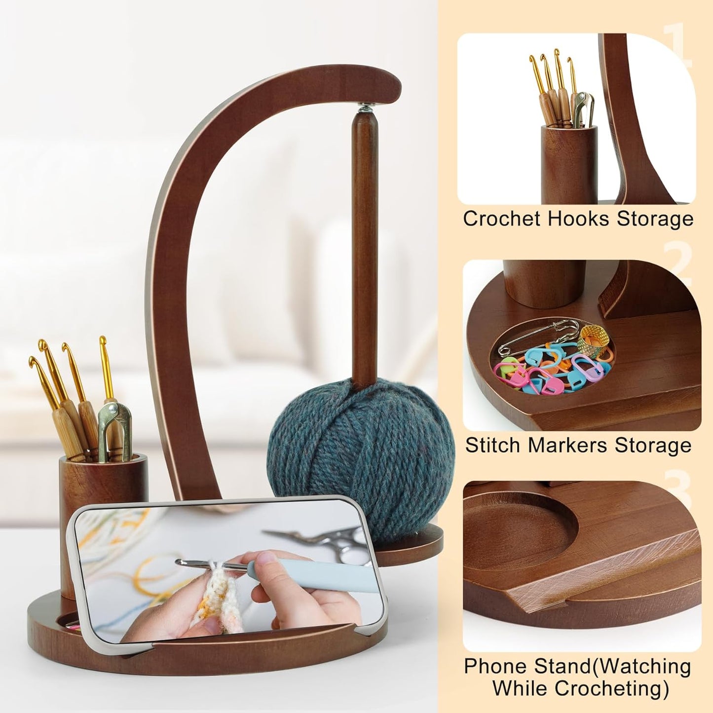 Upgraded Oversized 360° Rotating Yarn Holder