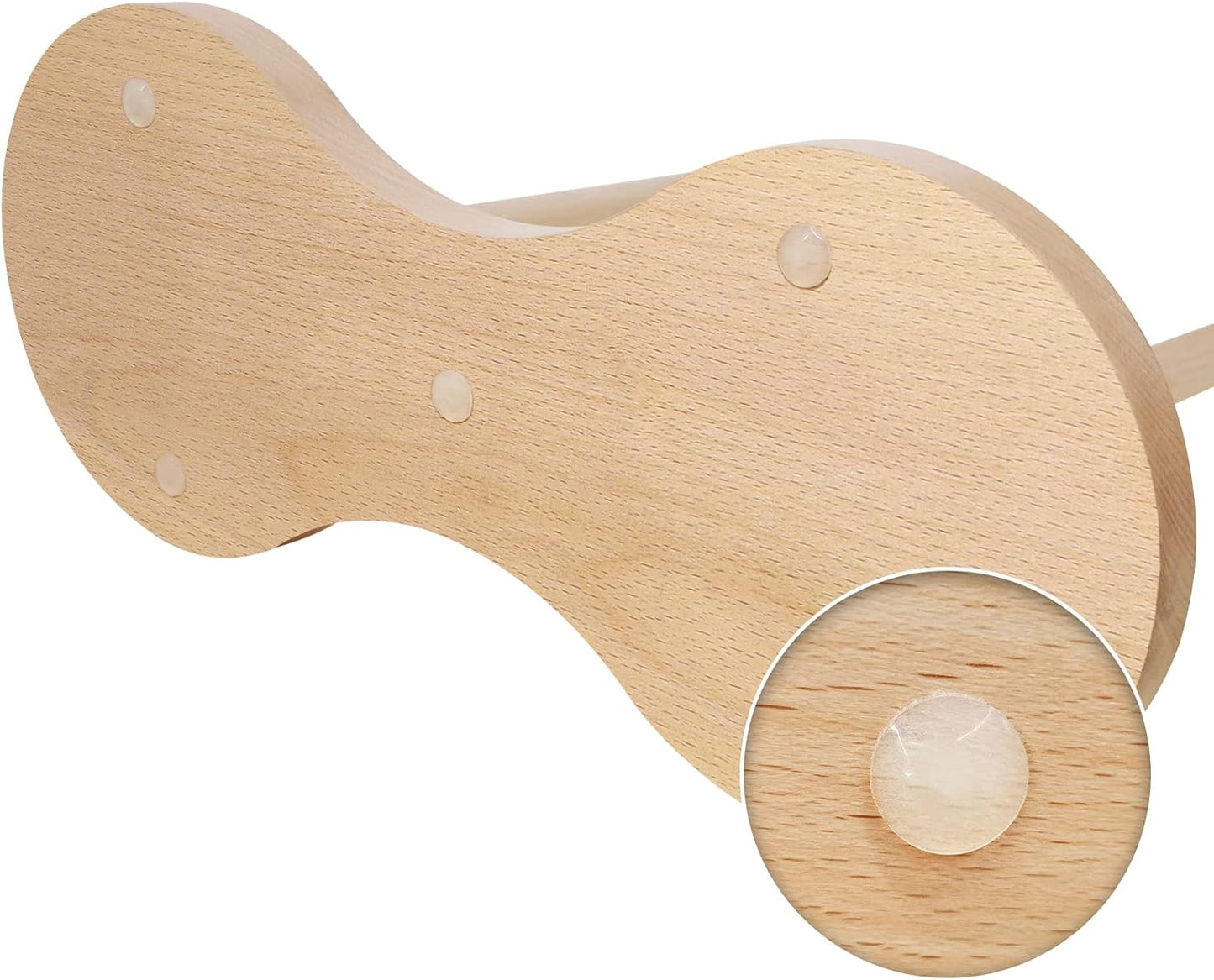 Dual-Spindle Wooden Yarn Holder｜Rotating Yarn Ball Winder Stand for Crochet & Knitting｜Natural Wood Base｜For Two Skeins or Cakes